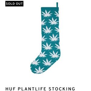 HUF Plantlife Christmas Holiday Stocking Green